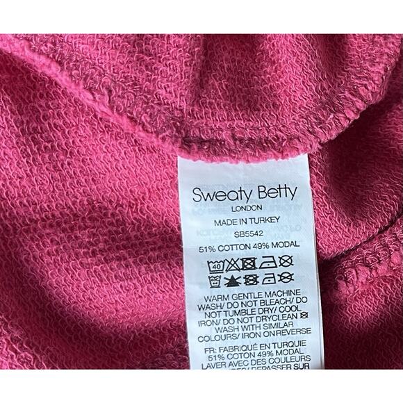 Sweaty Betty After Class Sport French Terry Pullover Sweater Tayberry Sz Medium - Picture 7 of 7